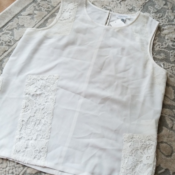 Calvin Klein Tops - 3/$10 Calvin Klein Lace Sleeveless Top